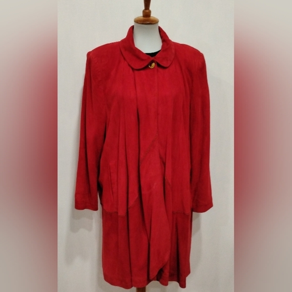 BRUNO MAGLI FAUX SUEDE SWING COAT